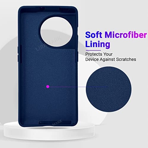 LIRAMARK Liquid Silicone Soft Back Cover Case for OnePlus 11 5G / 1+11 5G (Midnight Blue) - Image 3