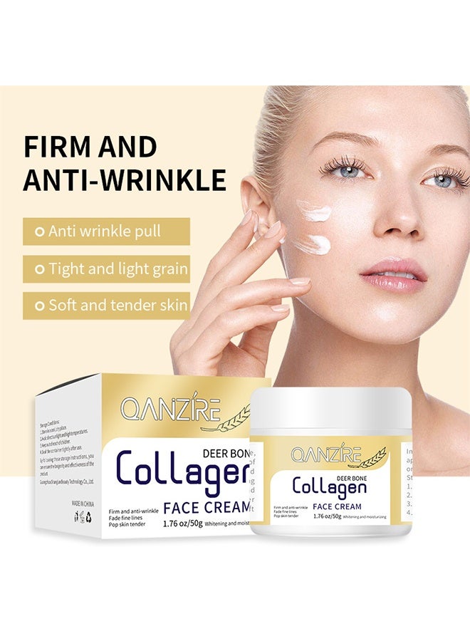  كانزير كريم الكولاجين للوجه ، الجبهة ، خطوط الرقبة ، تجاعيد الابتسامة ، بقع الوجه ، البشرة الجافة ، العضلات الضعيفة ، تحسين وجهك 50 جرام - Image 2