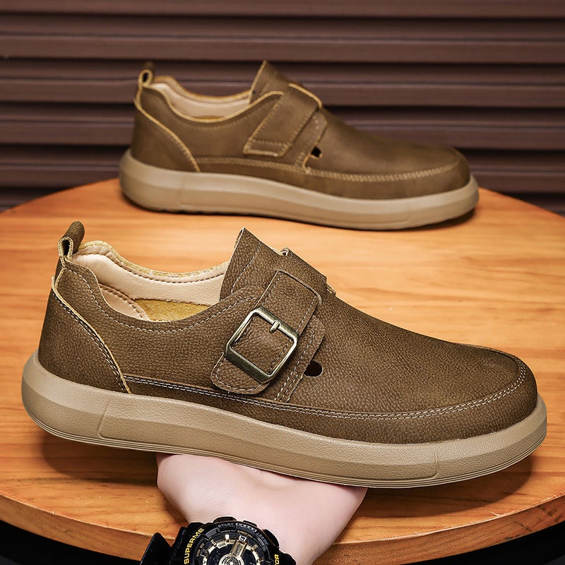 Popular Men'S Shoes Summer Breathable Clogs Live New Sandals Men'S Leather Shoes Large Size - Image 3