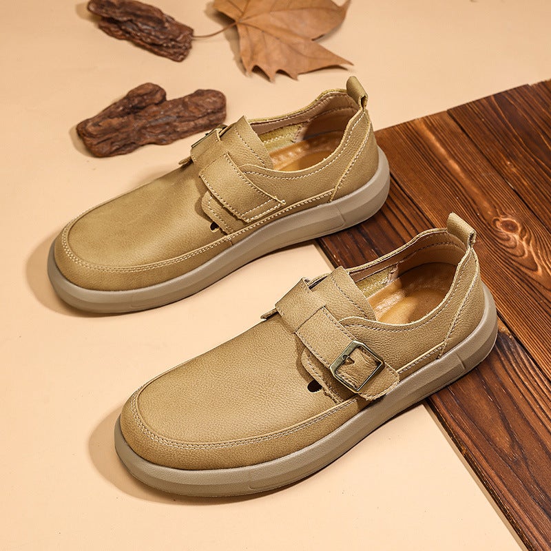 Popular Men'S Shoes Summer Breathable Clogs Live New Sandals Men'S Leather Shoes Large Size - Image 2