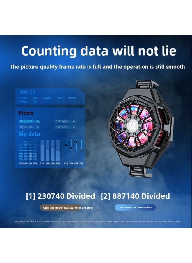 إسكدنيا Shake Sound Explosions N3 Chicken King Live Mobile Phone Semiconductor Radiator Back Clip Cooling Refrigeration Artifact-Color:N3 Mobile Phone Semiconductor Radiator - Image 3