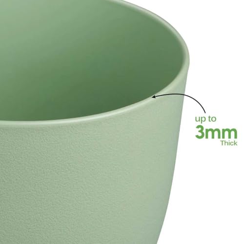 Ferlypote Plant Pots 6 Inch Set of 5, Flower Pots with Multi Mesh Drainage Holes, Planters for Indoor Outdoor Garden Plants and Flowers (Multicolor) - Image 3