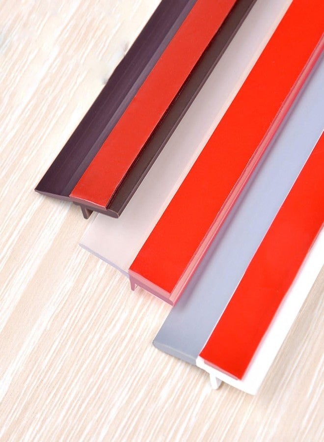 Delzon Brush Strip for Door Bottom Seal Draft Excluder Stopper with Fiber Plate and Rubber Brush 1 Meter - Multi Color (2) - Image 1