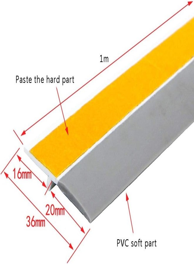 Delzon Brush Strip for Door Bottom Seal Draft Excluder Stopper with Fiber Plate and Rubber Brush 1 Meter - Multi Color (2) - Image 5