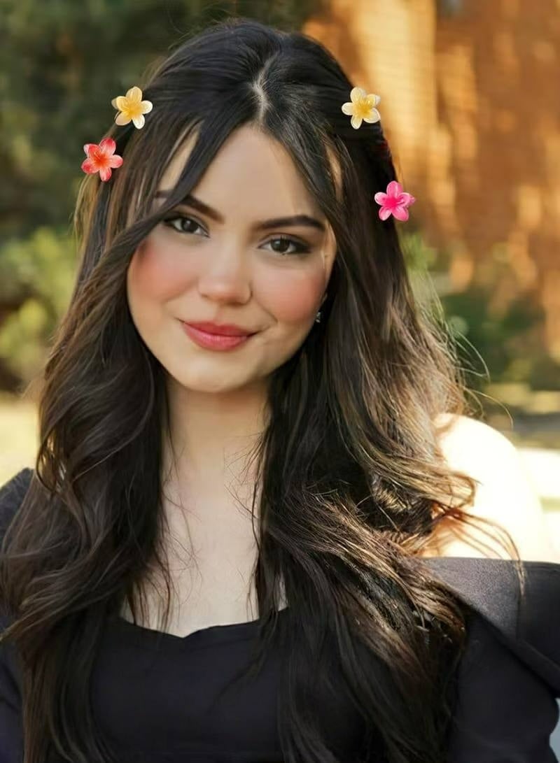 مشابك شعر صغيرة على شكل زهرة، 12 قطعة، مقاس 1.18 بوصة، مشابك صغيرة لطيفة للنساء والفتيات، تثبيت قوي للشعر الكثيف والرفيع، 6 ألوان - Image 3