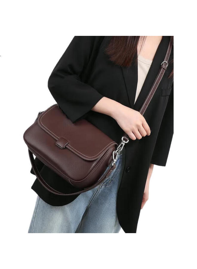 Viney Cowhide Crossbody Bag Women'S Bag Large Capacity Single Shoulder Messenger Bag Birthday Gift Stylish Gift For Girlfriend Wife - Image 1