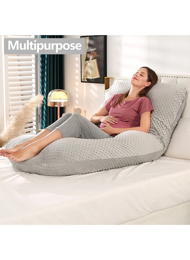 VTERLY Pregnancy Pillows, 180cm Long Maternity Pillows with Removable Bean Velvet Cover, U-Shape Full Body Pillow for Sleeping, Body Pillows for Adults  - Image 5