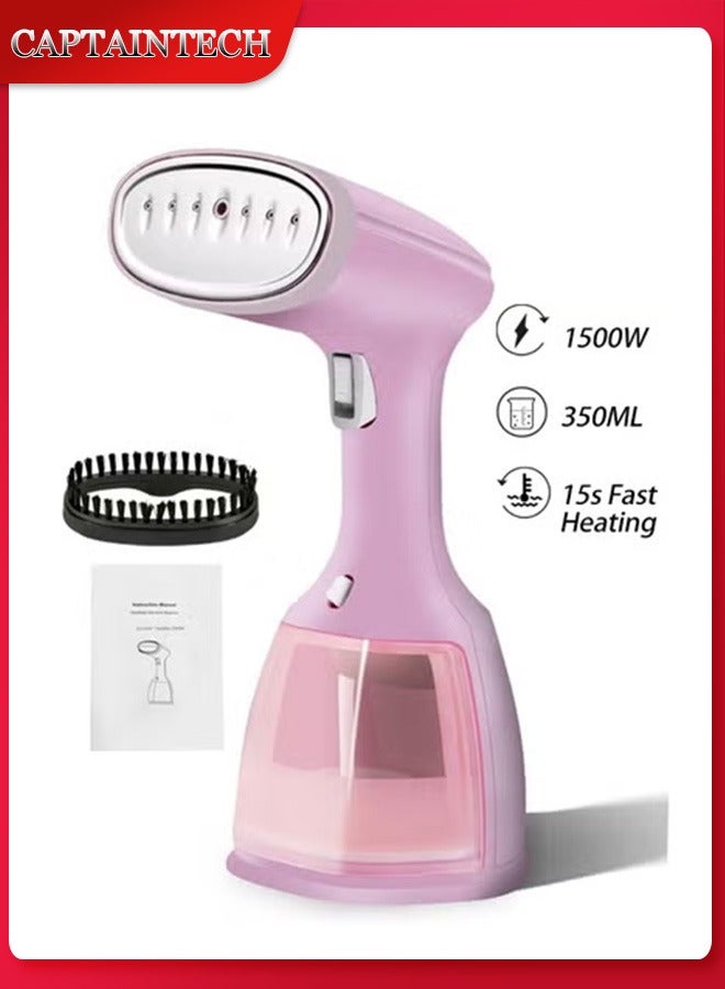 Captaintech 1500W Detachable 350ml Water Tank-Mini Travel Iron Steam-15s Fast Heating Portable Clothes Steamer Iron-Portable Fabric Steam Iron Auto Shut Off And Leak Proof-Fast Heating Wrinkle Remover - Image 1