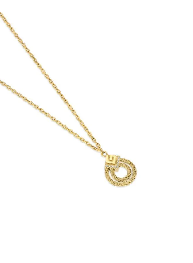 Guy Laroche Tina Gold Plated Pendant Necklace for Women 450mm