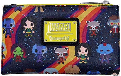 Loungefly x Marvel Guardians of the Galaxy Chibi Print Flap Wallet (One Size, Multicolored) - Image 1
