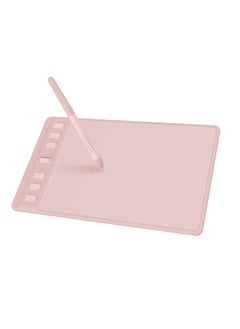 SYOSI 6x4 Inches Drawing Tablet, Digital Drawing Art Pad with 6 Shortcut Keys,Battery-Free 8192 Passive Stylus，Computer Graphic Pen Tablet Work for Mac, Windows PC and Android(Pink)  - Image 1