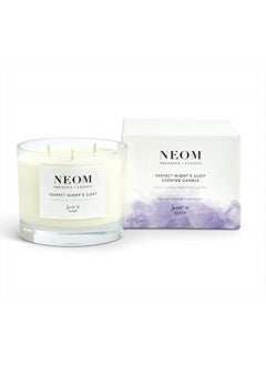 NEOM Lavender, Jasmine & Basil Candle, 3 Wick | Scent to Sleep | Essential Oil Aromatherapy Candle | 100% Natural Fragrance
