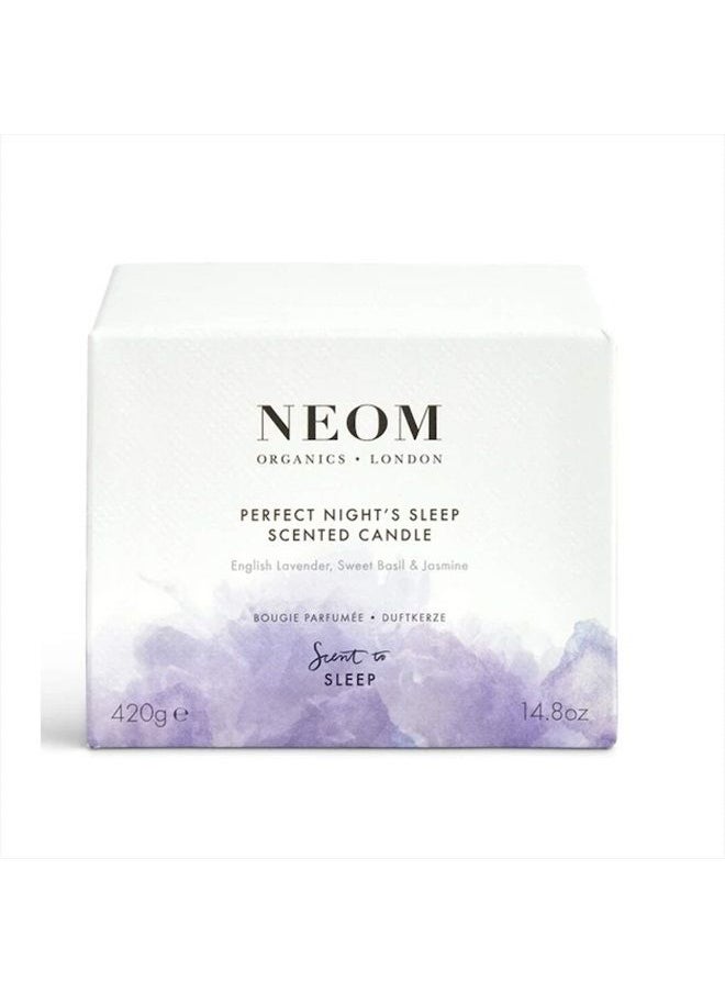 NEOM - NEOM Lavender, Jasmine & Basil Candle, 3 Wick | Scent to Sleep | Essential Oil Aromatherapy Candle | 100% Natural Fragrance - Image 1