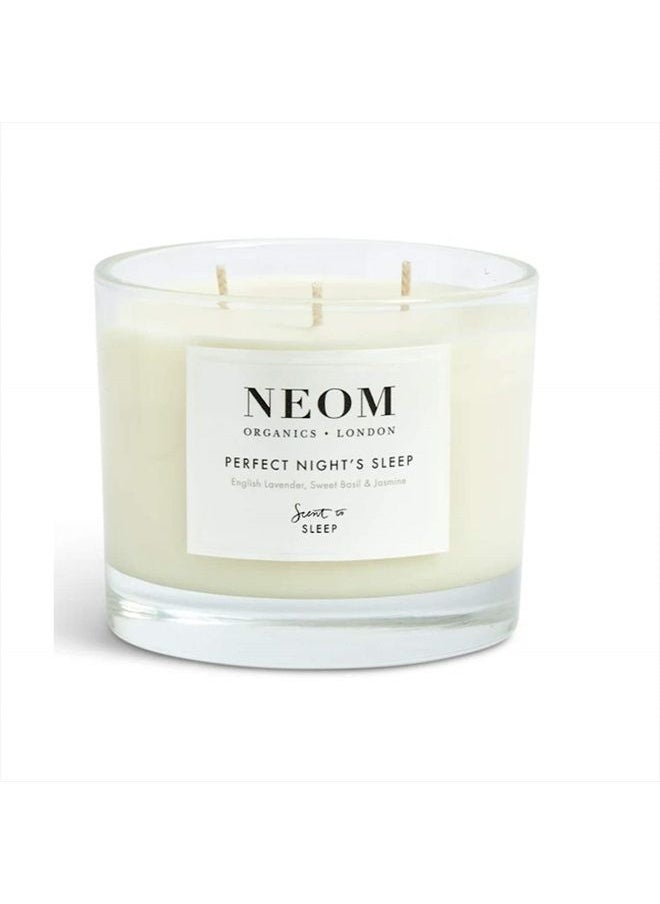 NEOM - NEOM Lavender, Jasmine & Basil Candle, 3 Wick | Scent to Sleep | Essential Oil Aromatherapy Candle | 100% Natural Fragrance - Image 1