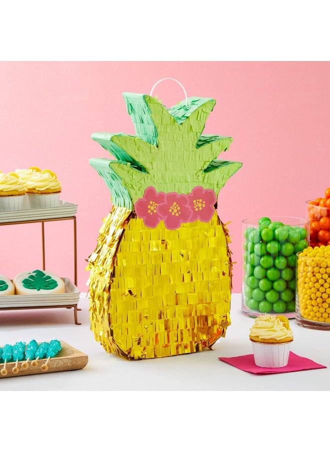 Blue Panda - Pineapple Pinata For Hawaiian Luau Party Decorations Kids Birthday (16.5 X 10 X 3 In) - Image 1