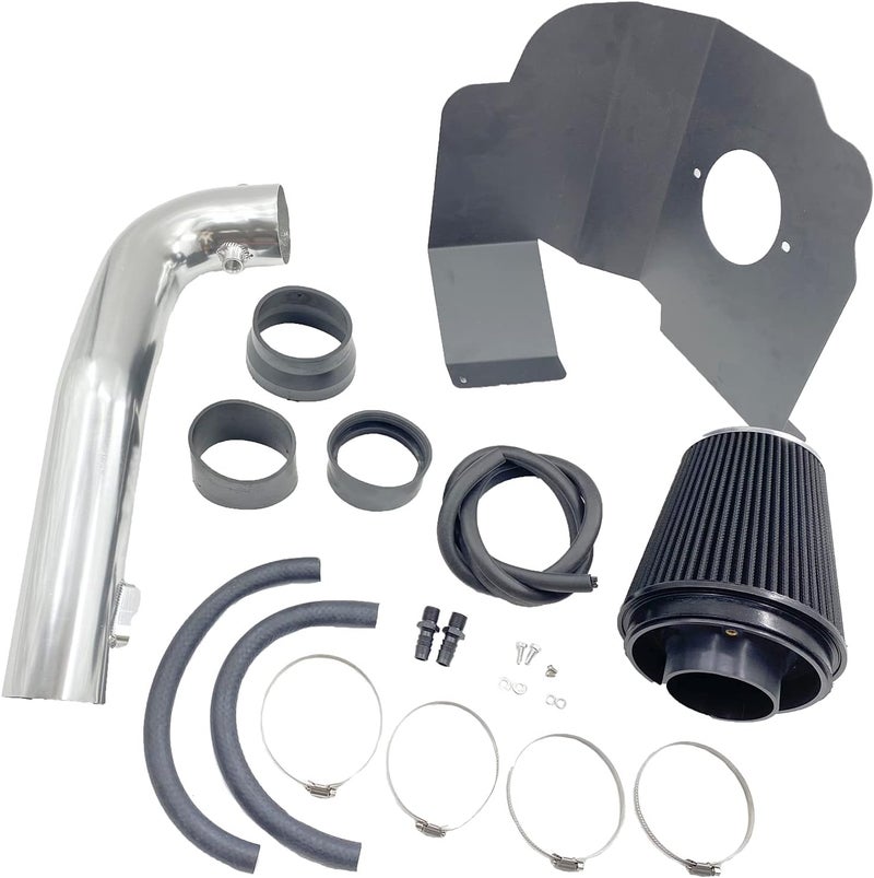 MOOSUN Cold Air Intake Kit W/Filter High Performance for 2014-2020 Chevy/GMC/Cadillac (Silverado 1500, Suburban, Tahoe, Sierra 1500, Yukon, Yukon Denali, Escalade) V8 5.3L 6.2L (Silver & Black) - Image 3