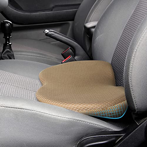 Livtribe Car Seat Cushion Memory Foam Car Seat Pad Sciatica Lower Back Pain Relief Car Seat Cushions for Driving Road Trip Essentials for DriversBeige - Image 1