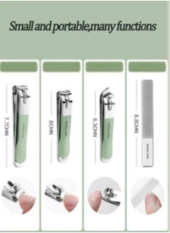 Gasin 18-Piece Professional Pedicure And Nail Clipper Manicure Tool- German quality- Kit Green  - Image 4