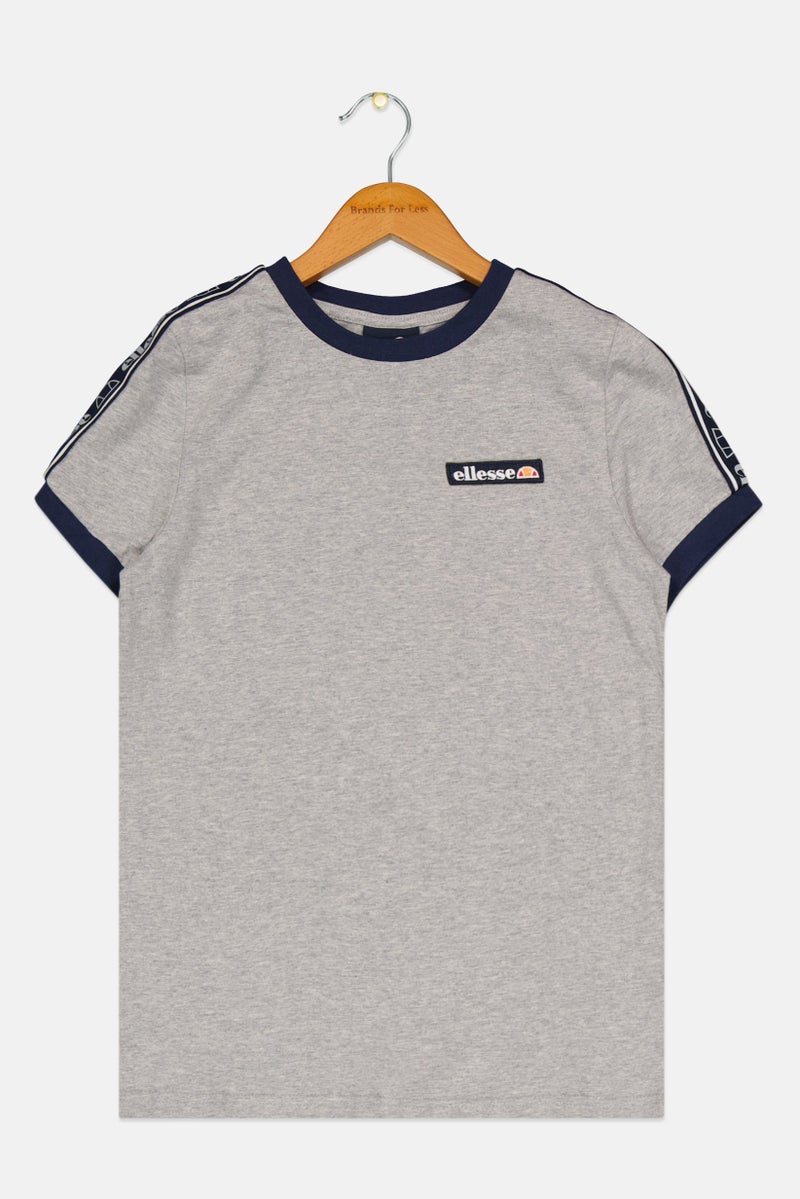 Ellesse Kids Boy Sportswear Fit Round Neck Short Sleeve T Shirt, Grey - Image 1