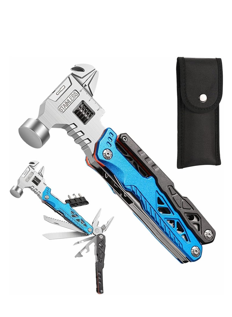 سمارتكس أداة متعددة الاستخدامات 18 في 1، كماشة احترافية متعددة الاستخدامات من الفولاذ المقاوم للصدأ مع شفرات من سبائك الفولاذ قابلة للاستبدال، وقواطع أسلاك، وفتاحة زجاجات، وغلاف من النايلون، تُستخدم للبقاء على قيد الحياة والتخييم والصيد والمشي لمسافات طويلة - Image 1