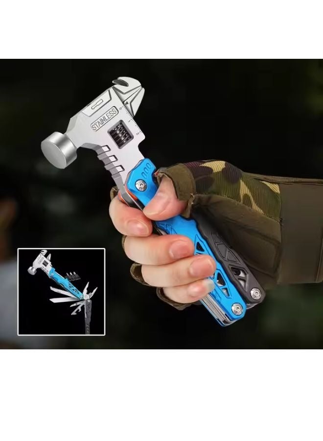 سمارتكس أداة متعددة الاستخدامات 18 في 1، كماشة احترافية متعددة الاستخدامات من الفولاذ المقاوم للصدأ مع شفرات من سبائك الفولاذ قابلة للاستبدال، وقواطع أسلاك، وفتاحة زجاجات، وغلاف من النايلون، تُستخدم للبقاء على قيد الحياة والتخييم والصيد والمشي لمسافات طويلة - Image 2