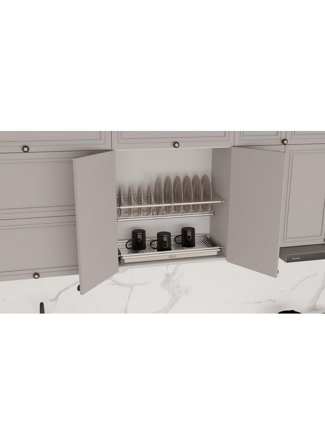 Volo - VOLO Stainless Steel Dish Plate Rack Drainer for Kitchen, Cabinet Width GTPT 60cm (600 mm) X 10 Inch, Set of 3pcs - Image 1