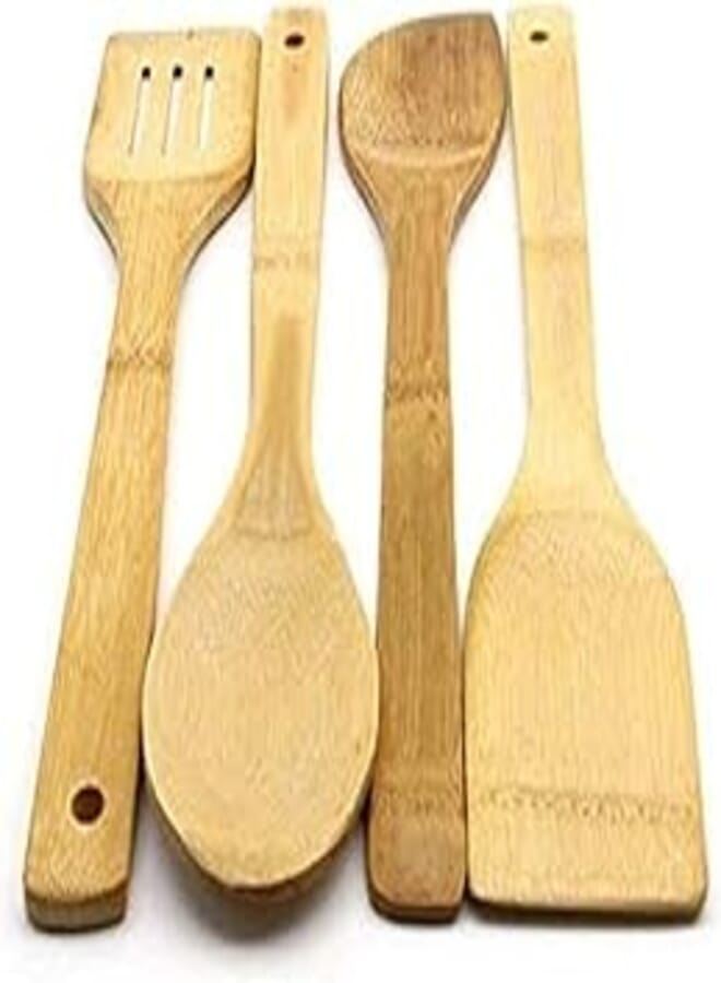OR Solution Bamboo Cutlery Set (Beige) - 4 Pieces 