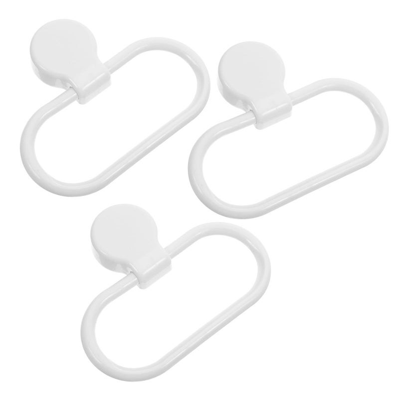 Balacoo 3 Pcs Self Adhesive Towel Rings Wall Mount Holder for Kitchen Bathroom White - Image 2