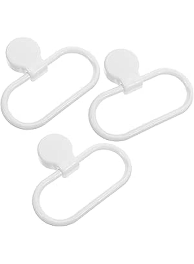 Balacoo 3 Pcs Self Adhesive Towel Rings Wall Mount Holder for Kitchen Bathroom White - Image 1