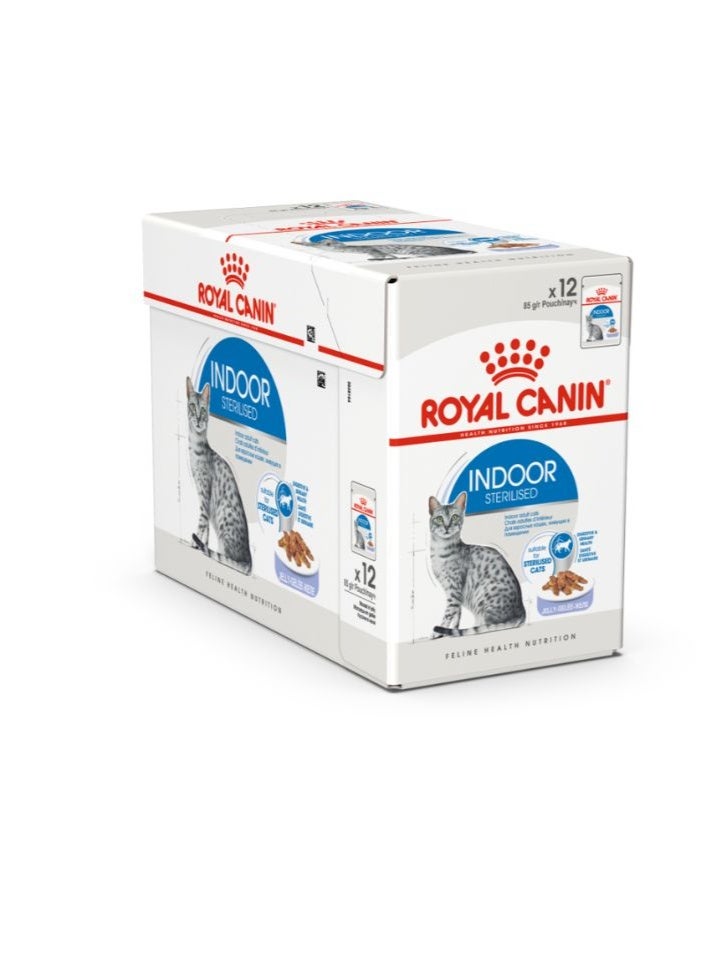 ROYAL CANIN Feline Health Nutrition Indoor Jelly (WET FOOD - Pouches) 12 x 85g - Image 5