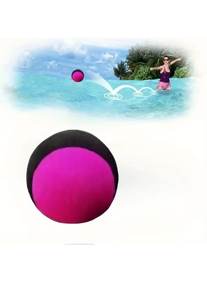 Rose Red Durable Water Float Elastic Beach Ball for Pool Beach Outdoor - Image 2