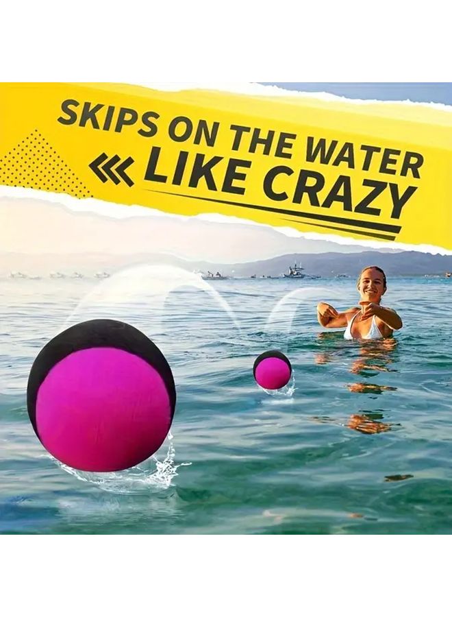 Rose Red Durable Water Float Elastic Beach Ball for Pool Beach Outdoor - Image 1