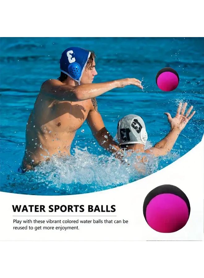 Rose Red Durable Water Float Elastic Beach Ball for Pool Beach Outdoor - Image 3