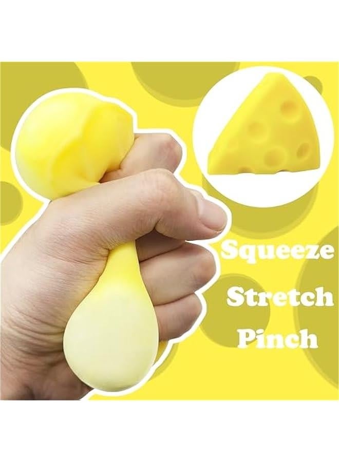 Cheese Stress Balls for Kids Squishy Fidget Toys (1PCS) Triangle Cheese Squishy Stress Ball Sensory Toys Squishy Ball Party Favors Stress Relief Toy Autism Sensory Toys for Autistic Children - Image 4