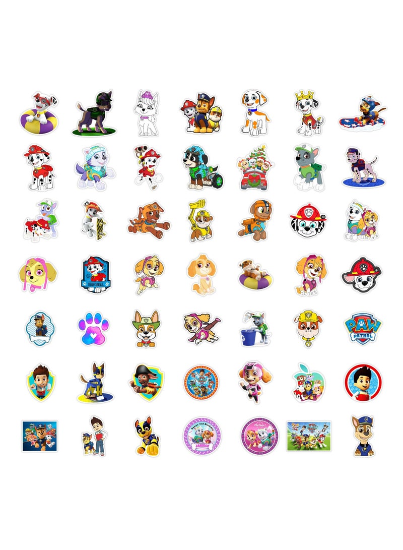 باو باترول تويز 50 قطعة من ملصقات الرسوم المتحركة الكرتونية المقاومة للماء من الفينيل ملصقات جمالية لأجهزة الكمبيوتر المحمول واللوح التزلج والأمتعة وزجاجة المياه وحزم ملصقات الجرافيتي - Image 2