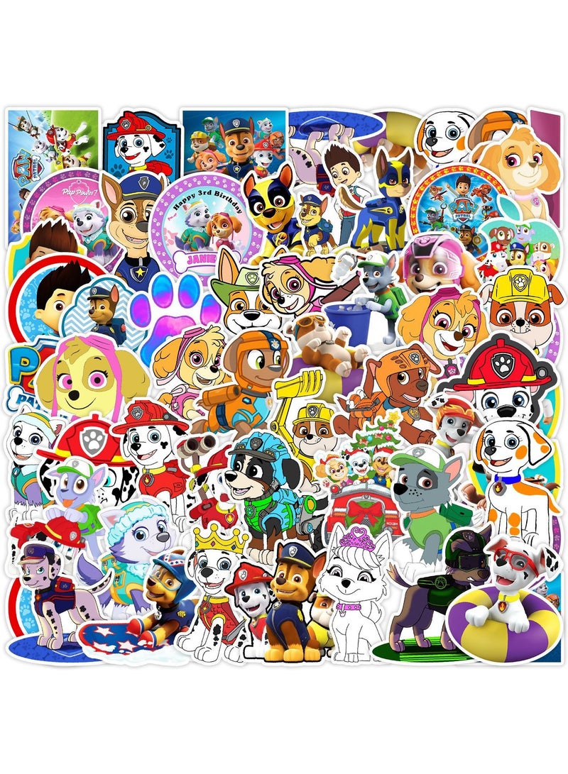 باو باترول تويز 50 قطعة من ملصقات الرسوم المتحركة الكرتونية المقاومة للماء من الفينيل ملصقات جمالية لأجهزة الكمبيوتر المحمول واللوح التزلج والأمتعة وزجاجة المياه وحزم ملصقات الجرافيتي - Image 1