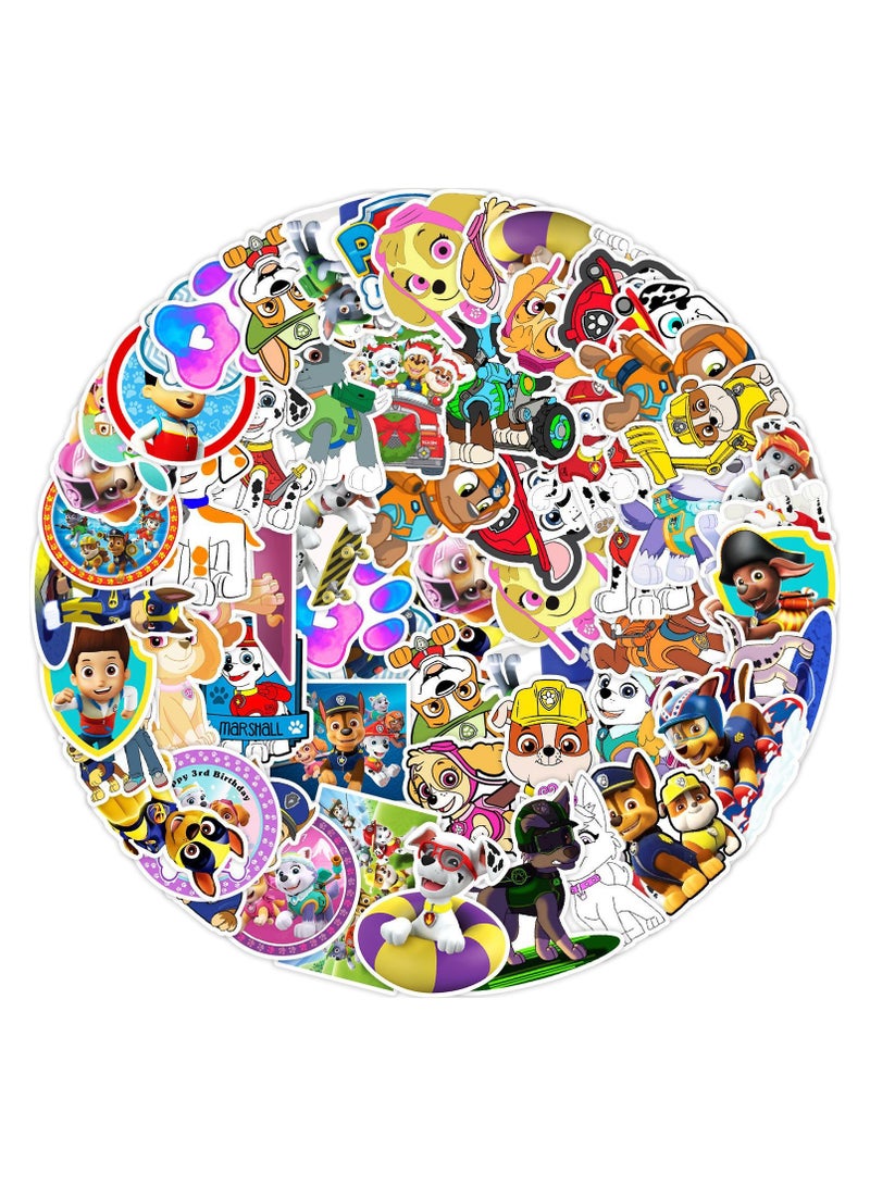 باو باترول تويز 50 قطعة من ملصقات الرسوم المتحركة الكرتونية المقاومة للماء من الفينيل ملصقات جمالية لأجهزة الكمبيوتر المحمول واللوح التزلج والأمتعة وزجاجة المياه وحزم ملصقات الجرافيتي - Image 3