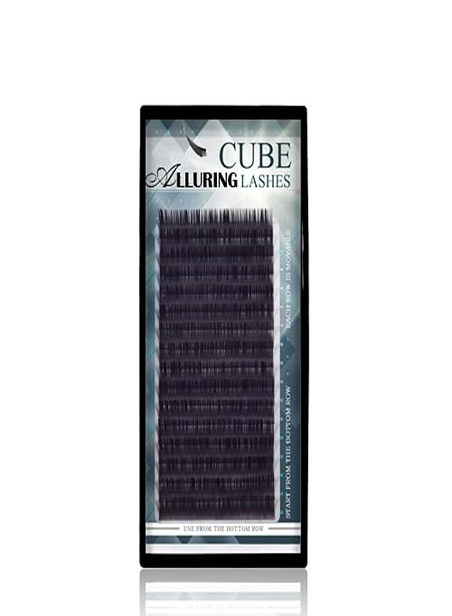 Alluring Eyelash Extension Alluring CUBE Flat Lashes Ellipse Matte Finish Lashes C Curl Thickness 0.20mm (C - 0.20 x 11mm) - Image 1