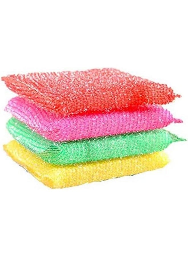 SAQOWARE Alsaqer Cleaning Wool Sponge 4-Pieces Set for Dishwash and Surfaces, Assorted - Image 1