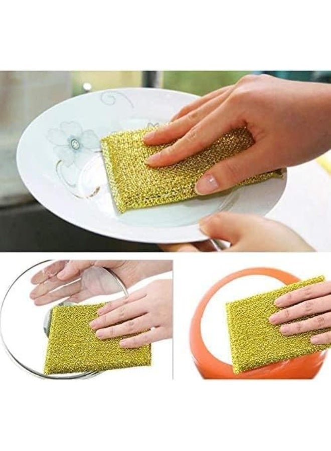 SAQOWARE Alsaqer Cleaning Wool Sponge 4-Pieces Set for Dishwash and Surfaces, Assorted - Image 5