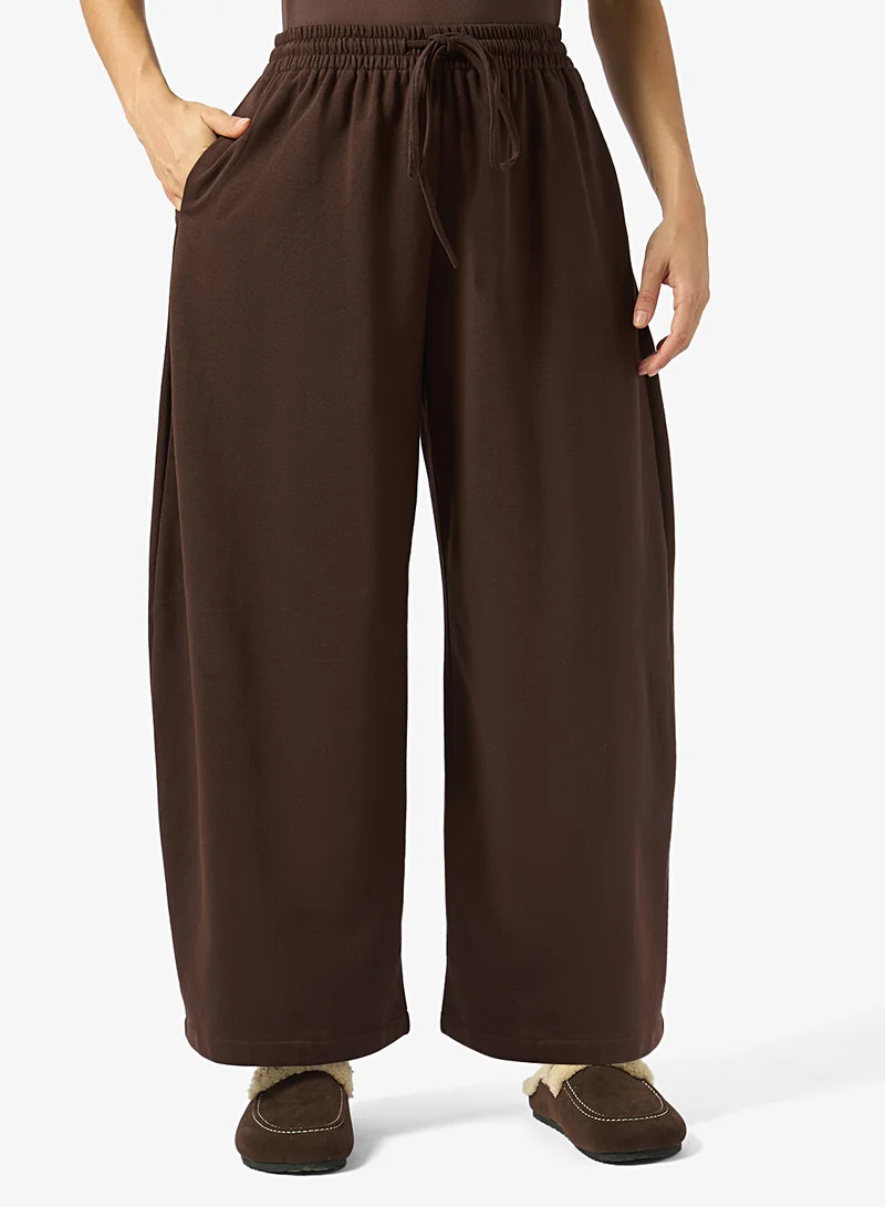 Ginger Basics Wide Leg Barrel Sweat Pants