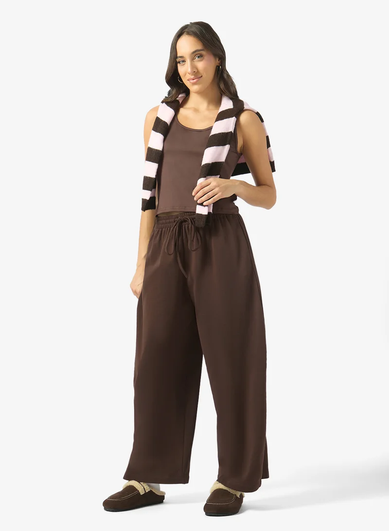 Ginger Basics Wide Leg Barrel Sweat Pants