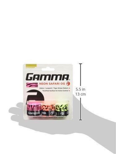 Gamma Sports Neon Tac, Neon Dri, Neon Safari Tennis Over Grip, High Performance, Badminton, Pickleball, Racquet Sports Og, Moisture Wicking Surface - Image 2