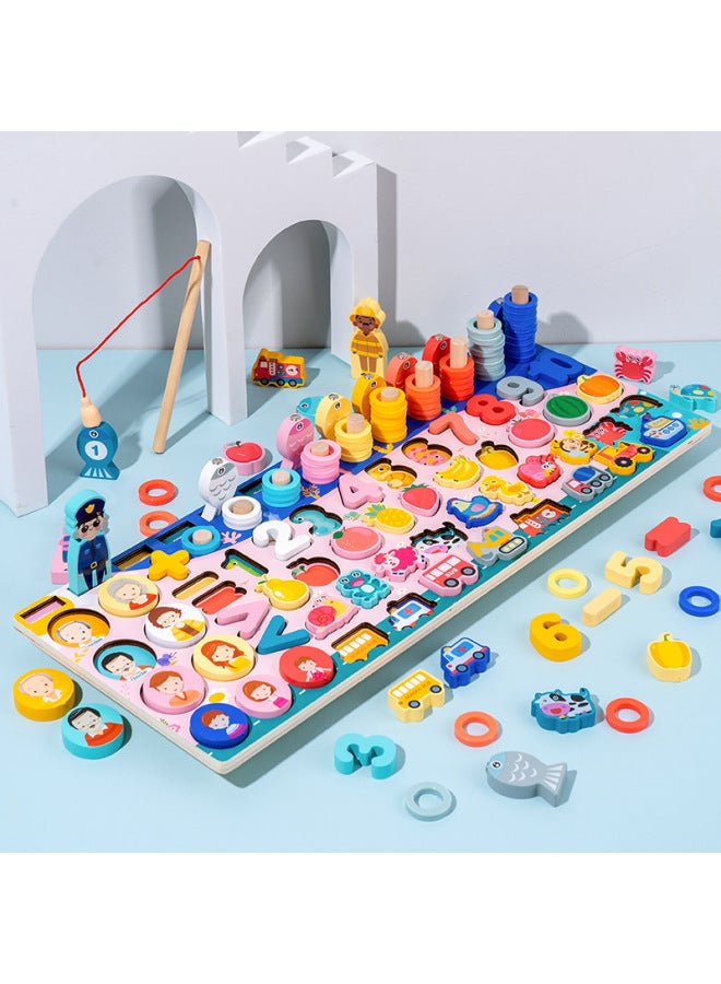 لوحة لوغاريتمية مغناطيسية متعددة الوظائف، ألعاب مطابقة لذكاء الأطفال من عمر 2 إلى 4 سنوات، تعليم مبكر للأطفال - اللون: لوحة لوغاريتمية مثيرة للاهتمام لتعليم ما قبل المدرسة - Image 4