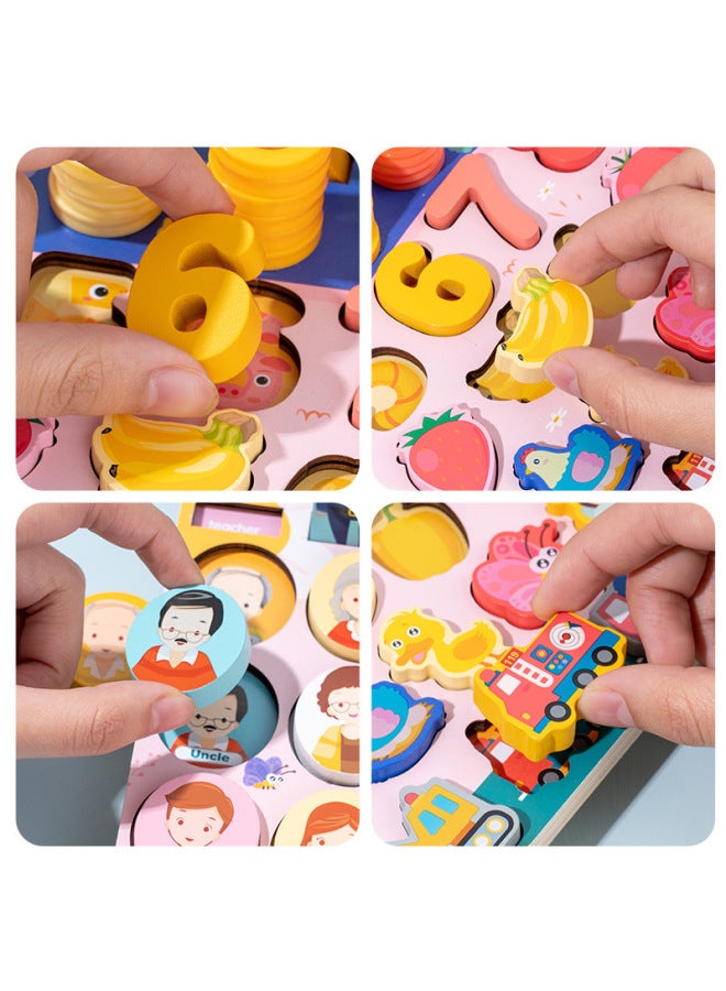 لوحة لوغاريتمية مغناطيسية متعددة الوظائف، ألعاب مطابقة لذكاء الأطفال من عمر 2 إلى 4 سنوات، تعليم مبكر للأطفال - اللون: لوحة لوغاريتمية مثيرة للاهتمام لتعليم ما قبل المدرسة - Image 5