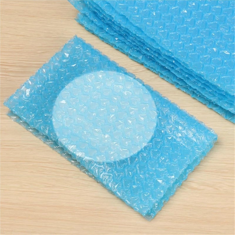 300-600Pcs Plastic Color Protective Wrap Envelope Bubble Foam Packing Bags PE Clear Shockproof Bag Double Film Cushioning(Red,300pcs,10x15cm) - Image 5