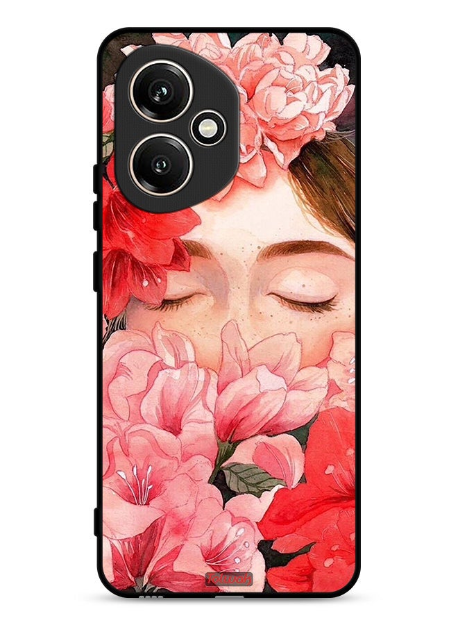 Tolwak Honor 400 Protective Case Cover Girl Face Hide In Flowers Art - Image 1