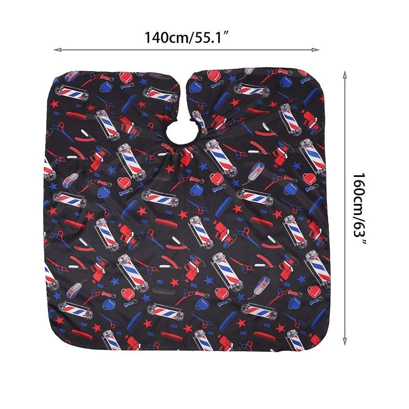 woobles Barber Cape, Hair Capes Hair Cutting Cape Haircut Cape Cover Hair Styling Cape Adjustable Hairdressing Salon Cape for Stylists and Barbers 160x140cm(1#) - Image 4