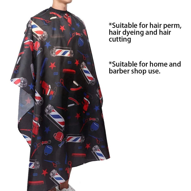 woobles Barber Cape, Hair Capes Hair Cutting Cape Haircut Cape Cover Hair Styling Cape Adjustable Hairdressing Salon Cape for Stylists and Barbers 160x140cm(1#) - Image 2