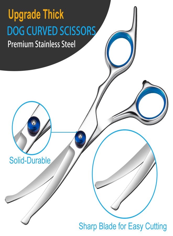 lengnoyp 5 in 1 Upgraded Thicken Dog Grooming Scissors, Professional Dog Scissors for Grooming with Safety Round Tips, Lengnoyp Stainless Steel Thinning Shears, Pet Cat Shears for Grooming Kit - Image 4